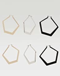 Geometric Hoop Earring Set